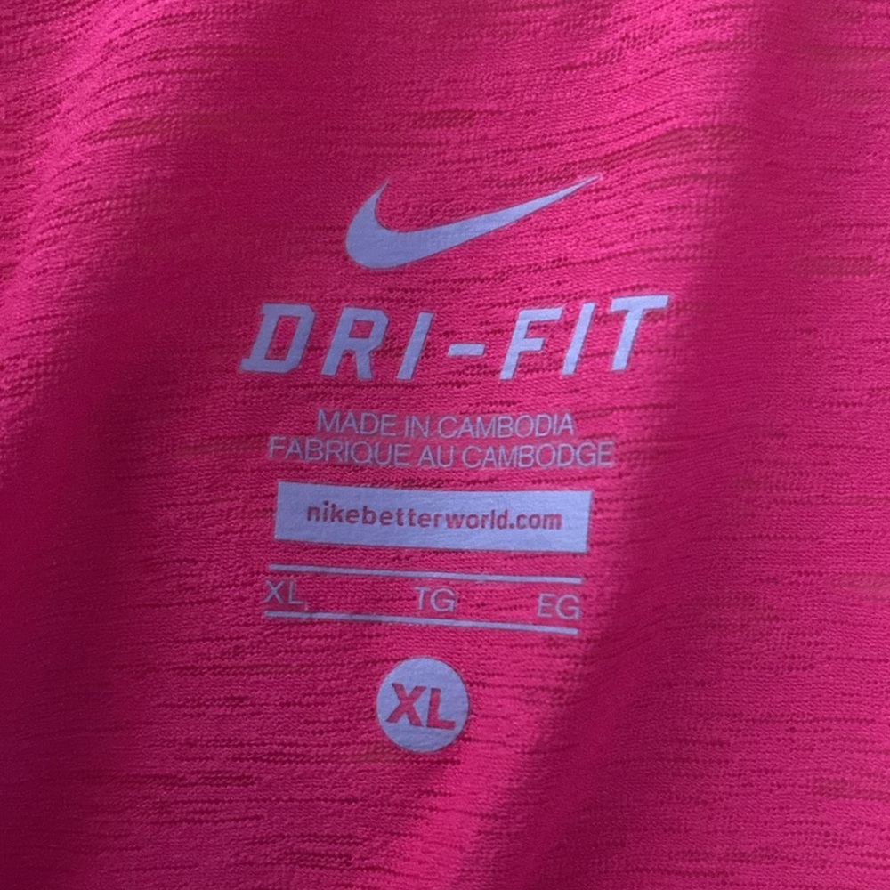 Women's Pink Dri-Fit Sheer Athletic Tank Top - Picture 2 of 3